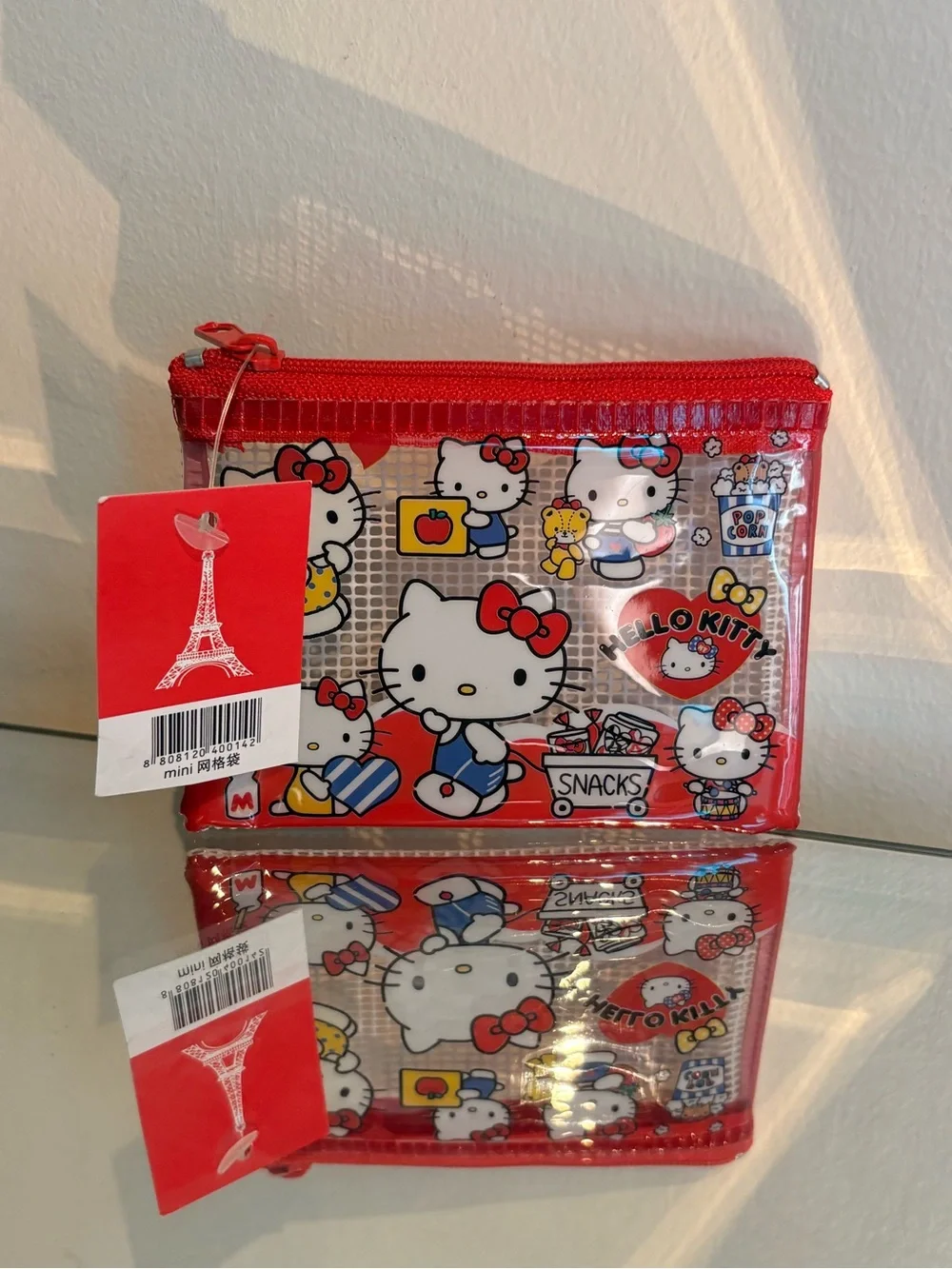 Hello Kitty snacks theme coin purse NWT